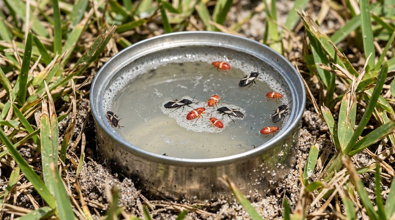 chinch bug drench test on St. Augustine grass