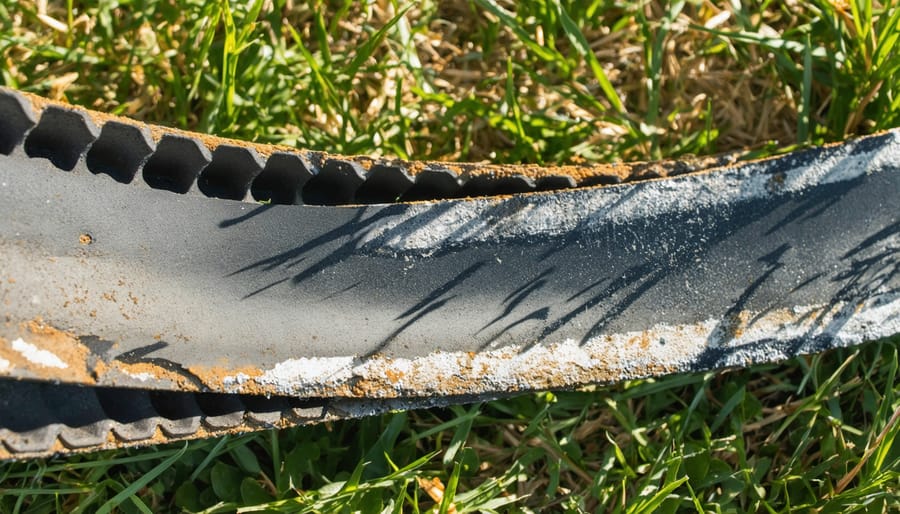 drive belt slipping wear damage mower