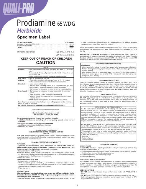 how to calculate split application of prodiamine 65 wdg
