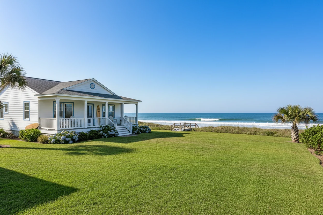 how to grow a lush lawn near the ocean with salt spray