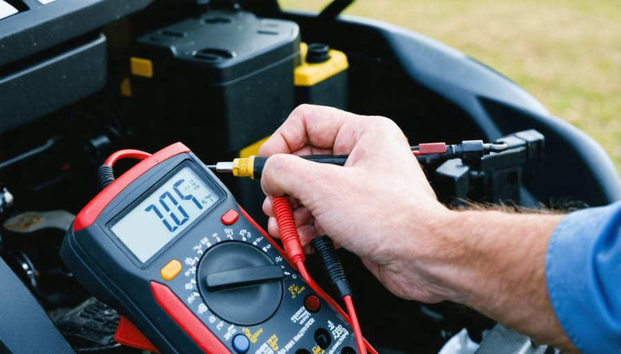 how to test lawn mower safety seat switch with multimeter