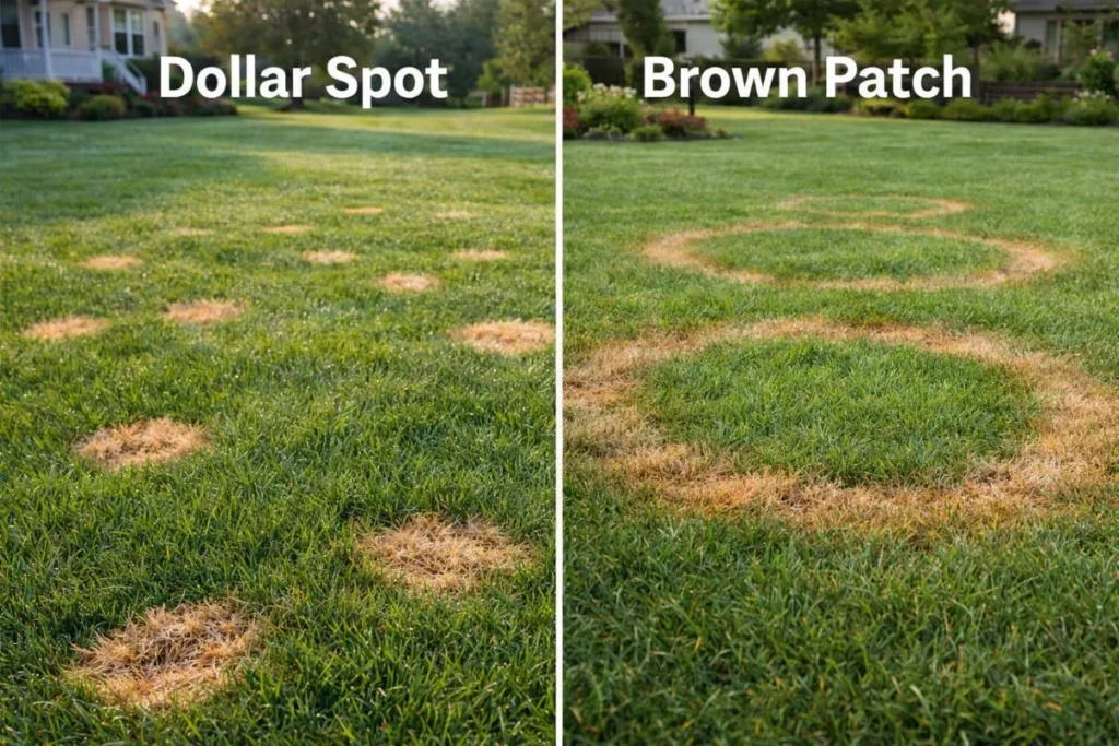 lawn fungal diseases identification turfgrass