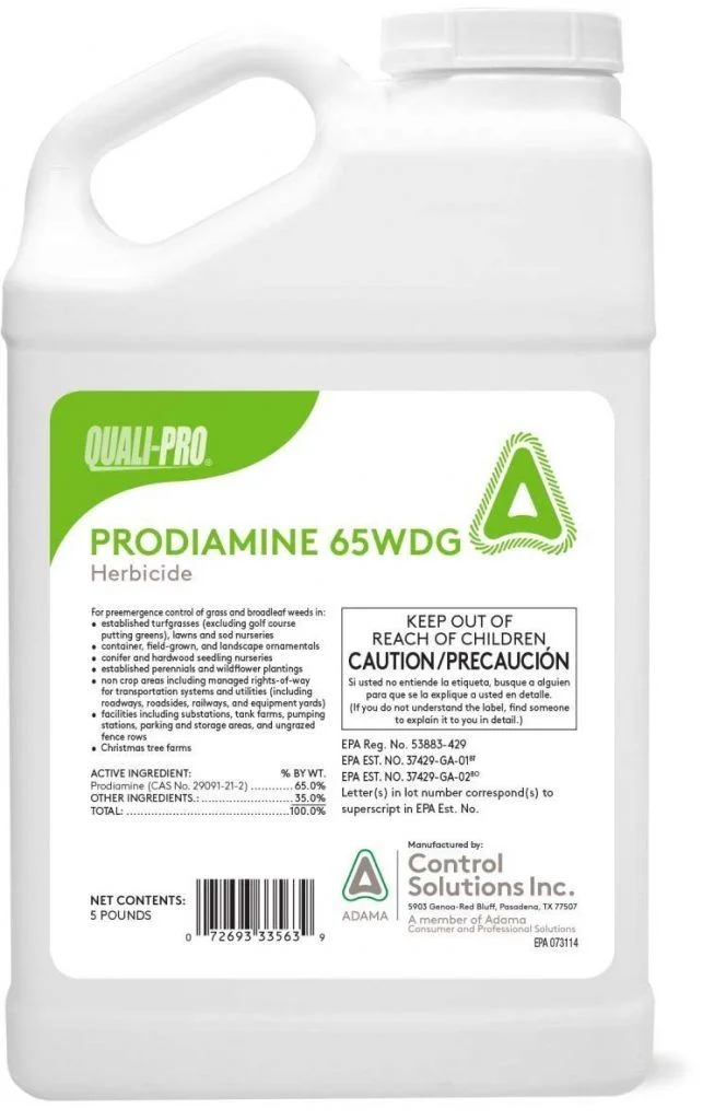 prodiamine 65 wdg rate per 1000 sq ft