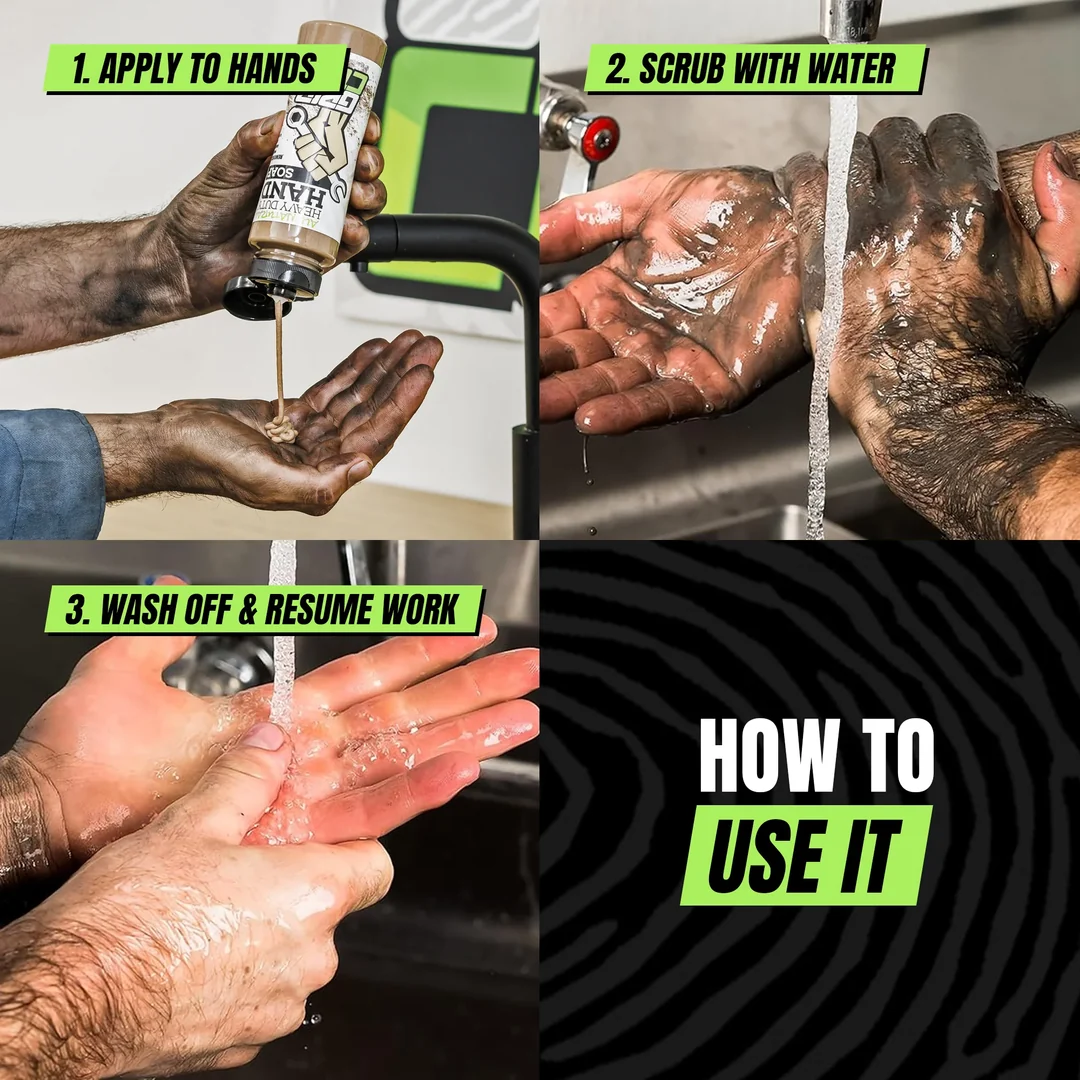 pumice hand cleaner for blue dye removal