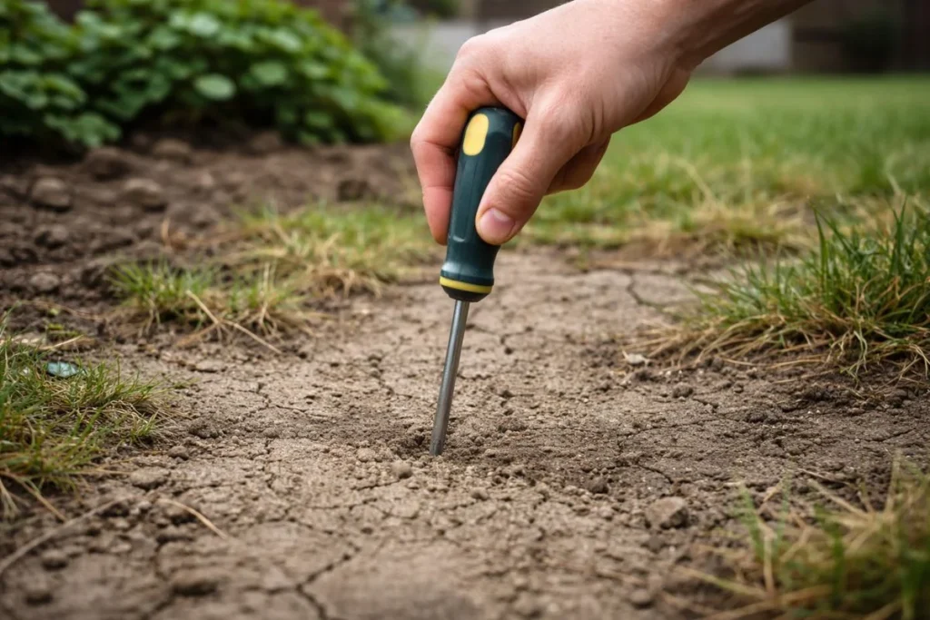 screwdriver test for soil compaction