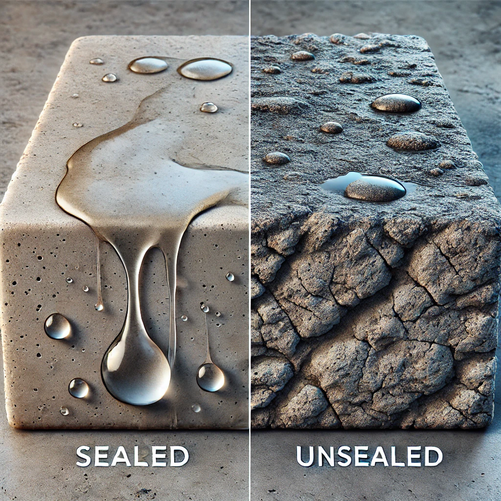 sealed vs unsealed concrete staining
